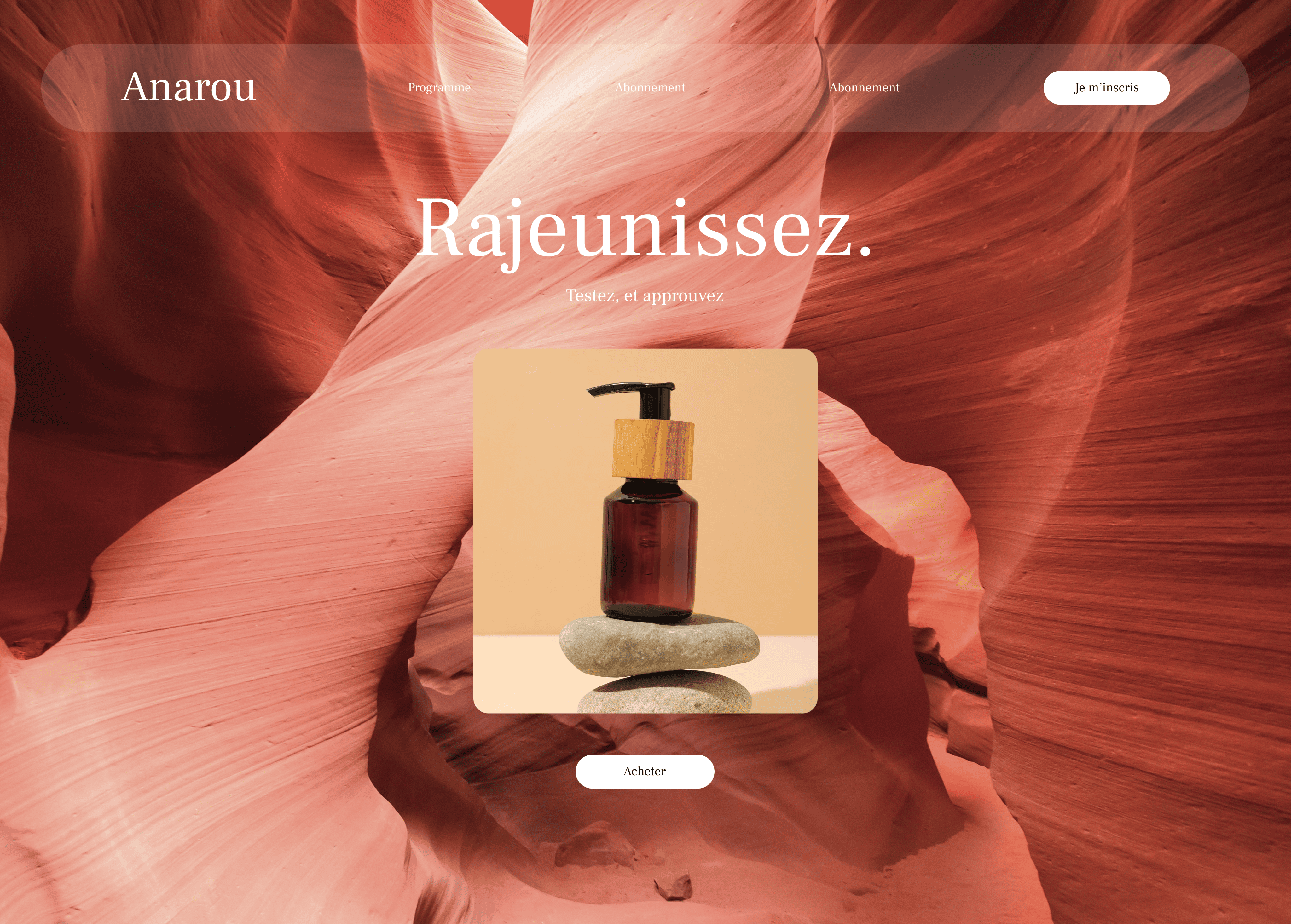 Amarou Website Mockup