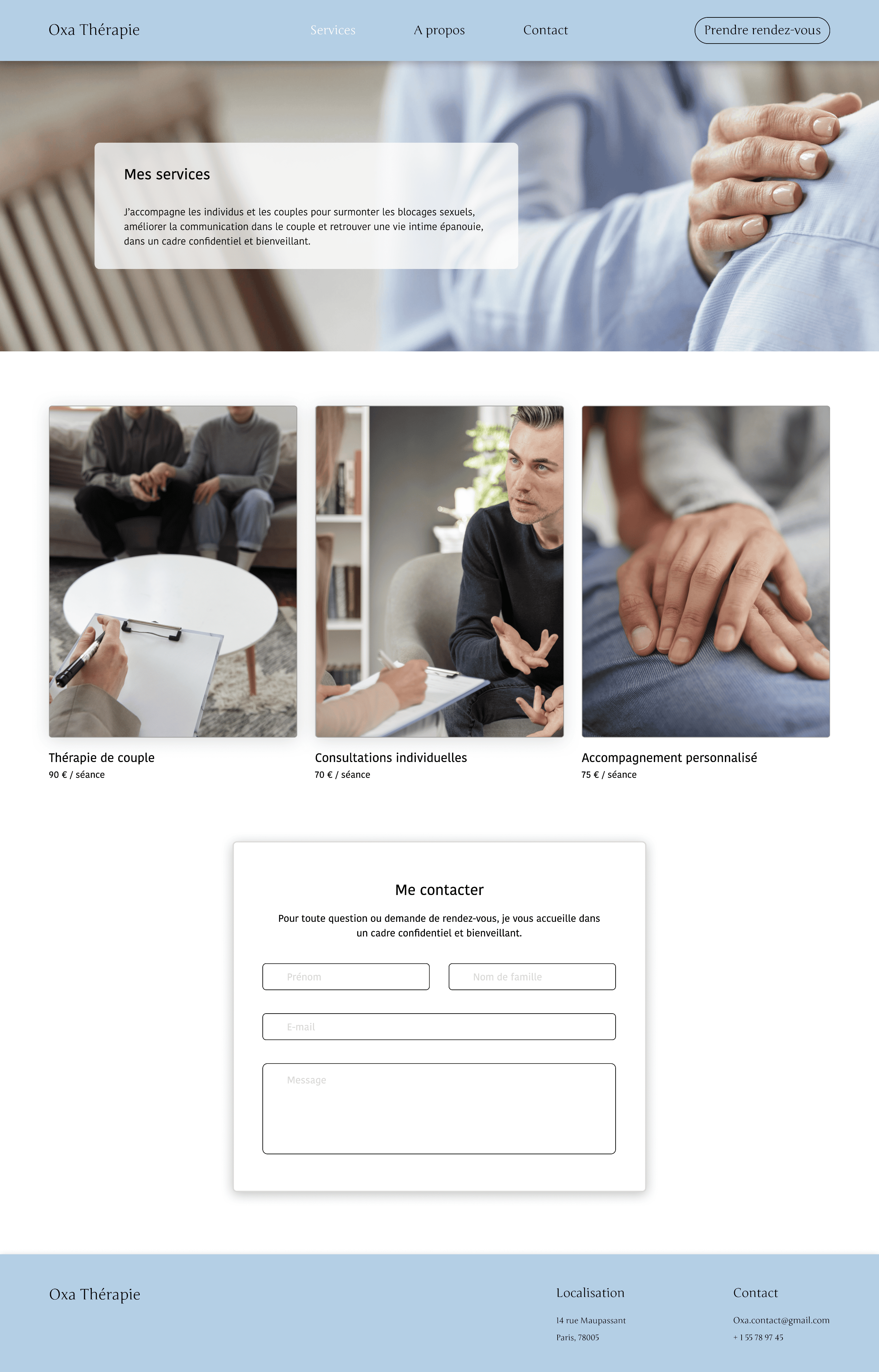 Therapy platform screenshot